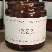 Rockingflowers Vela JAZZ Colección Ambar 120ml